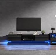 طاولة تلفاز بإضاءة LED زرقاء