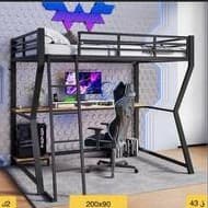 سرير مرتفع بطابع الألعاب